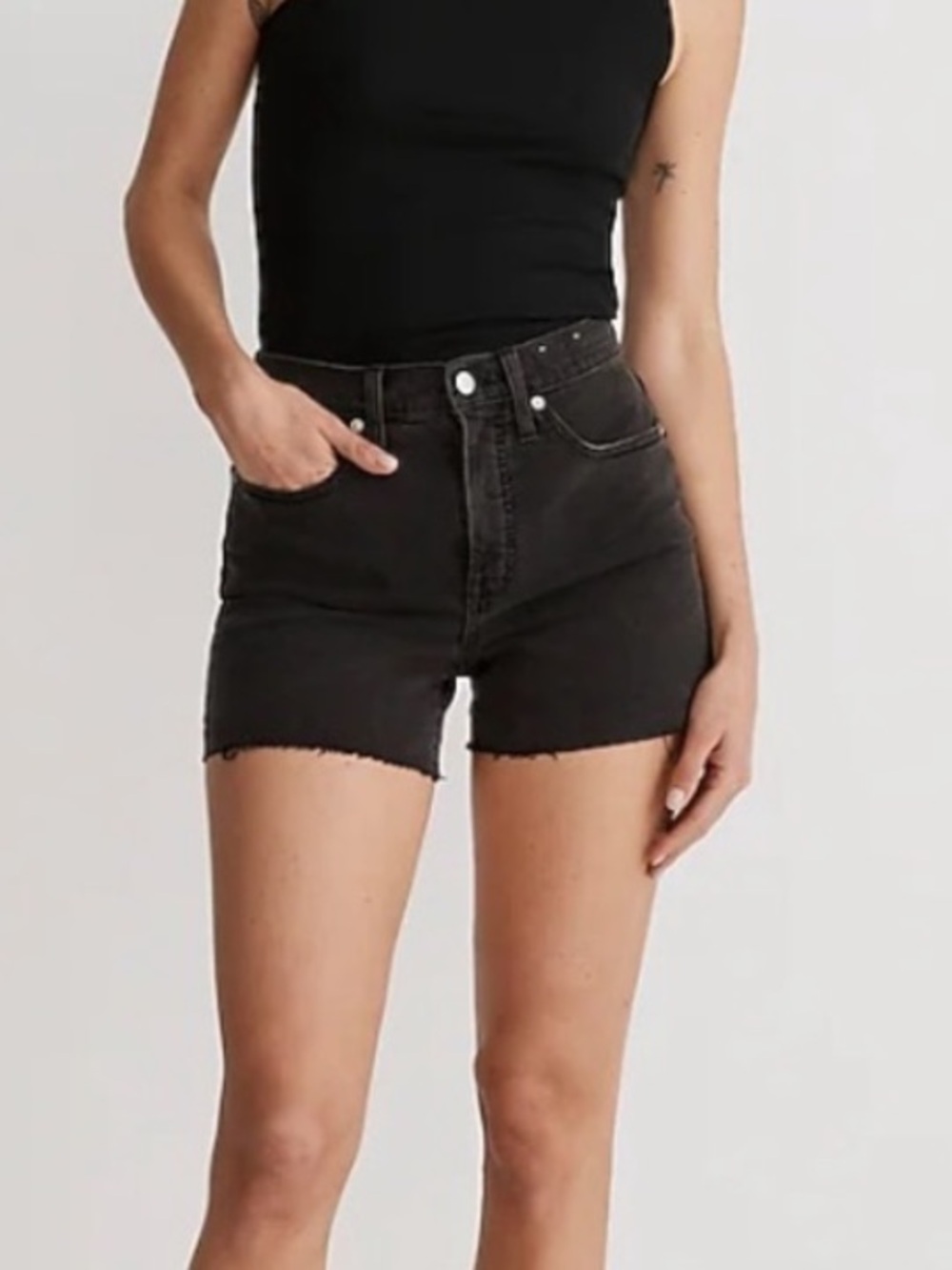 Madewell Black Denim Shorts
